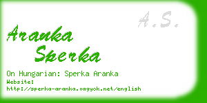 aranka sperka business card